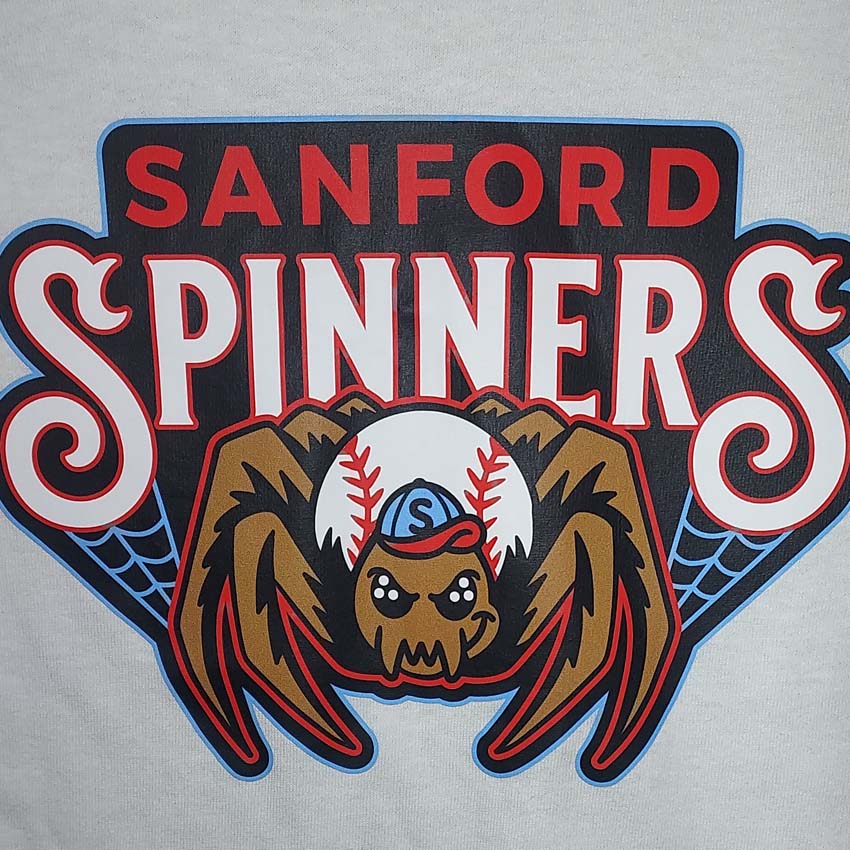 Sanford Spinners logo on Canvas printed wraps