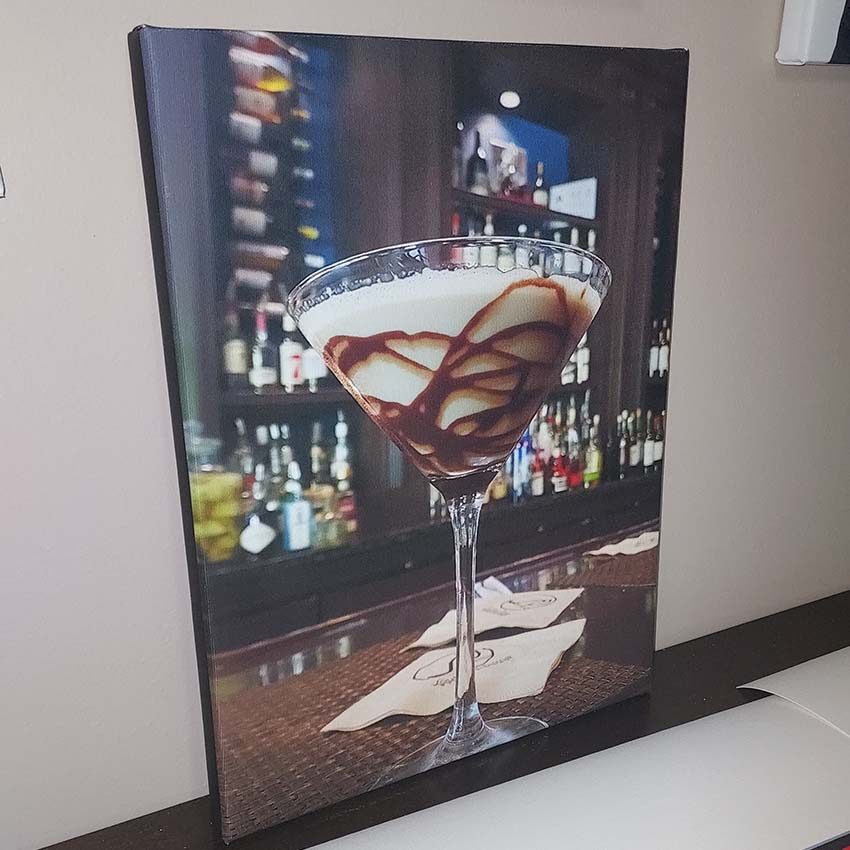 Canvas printed wraps | martini photo